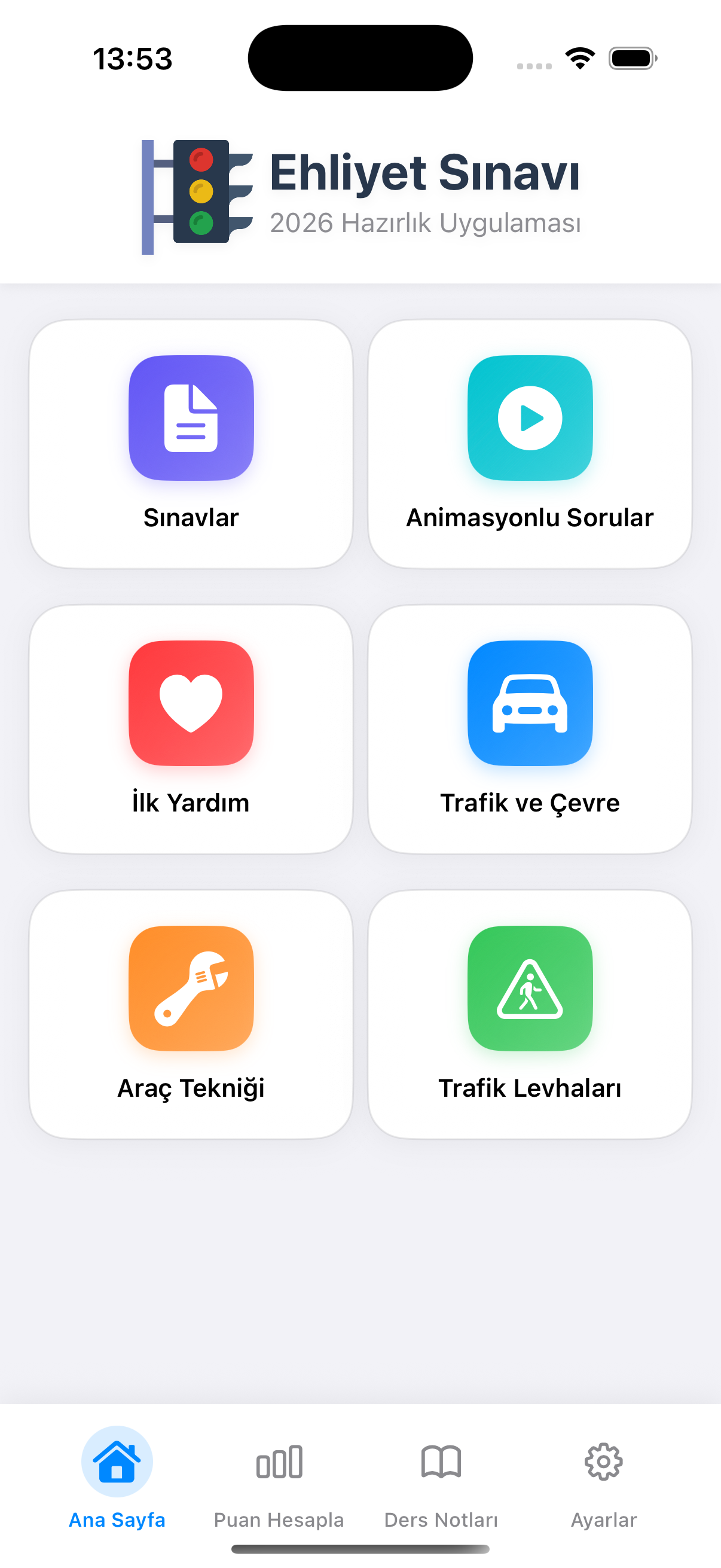 Ehliyet App Screenshot